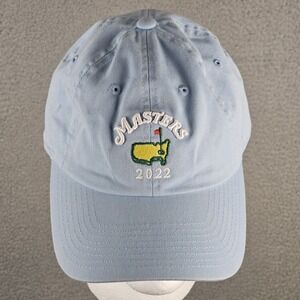 Masters Tournament Hat Cap Strap Back Light Blue 2022 Golf Augusta National Mens